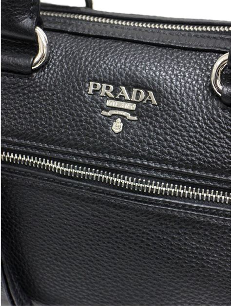 prada vitello phenix tote black|PRADA Vitello Phenix Bauletto Black 1368875 .